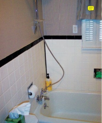 Do you really want the power outlet and toilet paper holder IN the shower?